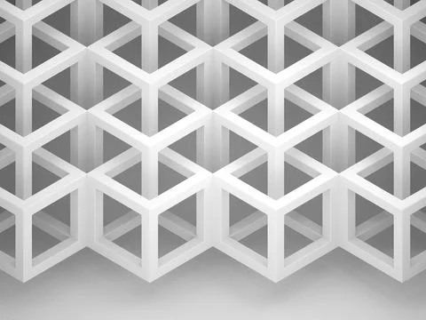 Three dimensional cubical structure, geometric pattern, 3d render Stockillustratie