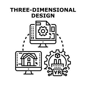 Three dimensional design process drafting engineering concept 库存插图