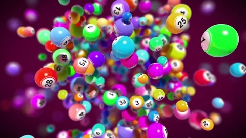 Three dimensional exploding bingo balls Stock Footage 266907817