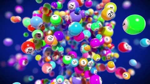 Three dimensional exploding bingo balls Stock Footage 266908542