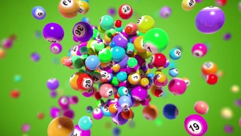 Three dimensional exploding bingo balls Stock Footage 266909042