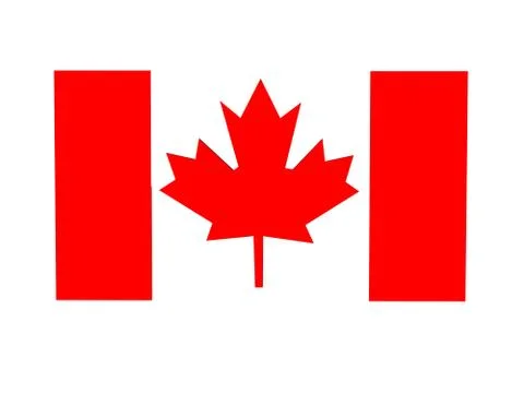 Three-dimensional figure of a flag of Canada. Stock-Illustration