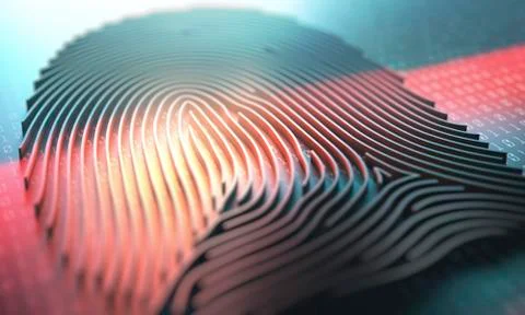 Three dimensional finger print Stock Illustration