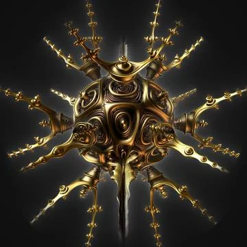 Three-dimensional fractal Illustrazione stock