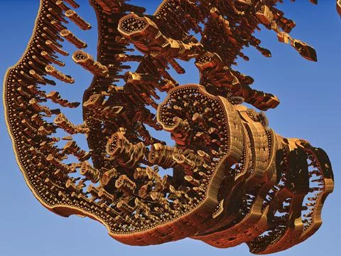 Three-dimensional fractal Stock Illustration