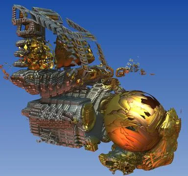 Three-dimensional fractal Stock Illustration