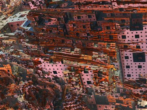 Three-dimensional fractal Stock Illustration