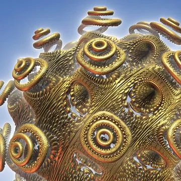 Three-dimensional fractal Stock Illustration