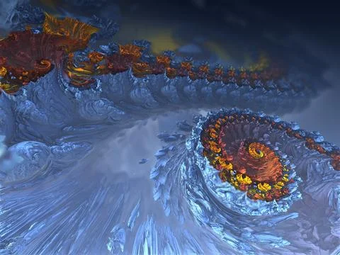 Three-dimensional fractal Stock Illustration