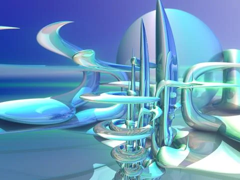 Three-dimensional fractal Stock Illustration