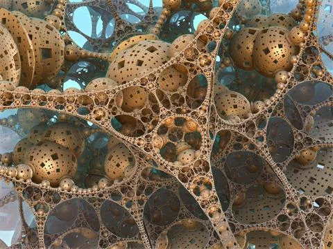 Three-dimensional fractal Stock Illustration