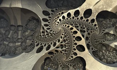 Three-dimensional fractal Stock Illustration