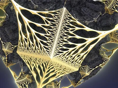 Three-dimensional fractal Stock Illustration