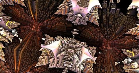 Three-dimensional fractal Stock Illustration