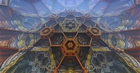 Three-dimensional fractal Stock Illustration