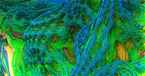 Three-dimensional fractals Stock Illustration