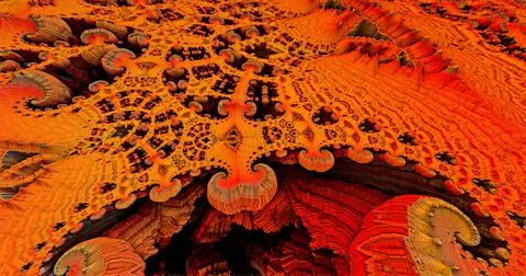 Three-dimensional fractals Stock Illustration