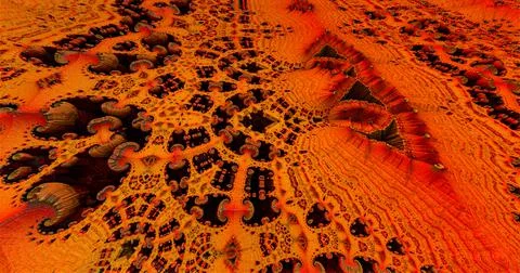 Three-dimensional fractals Stock Illustration