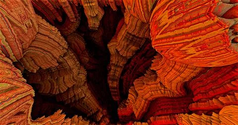 Three-dimensional fractals Stock Illustration