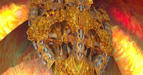 Three-dimensional fractals Stock Illustration