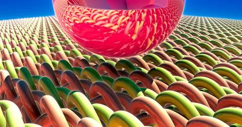 Three-dimensional fractals Stock Illustration