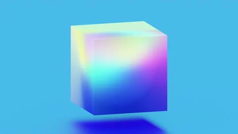 Three-dimensional futuristic visuals. Animated color gradient. Stock Footage 201142817