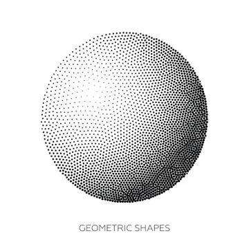 Three-dimensional geometric figures collected from points Stock Illustration