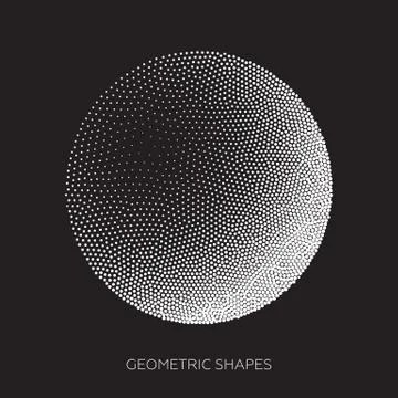Three-dimensional geometric figures collected from points 스톡 일러스트
