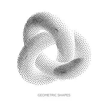 Three-dimensional geometric figures collected from points Stock Illustration