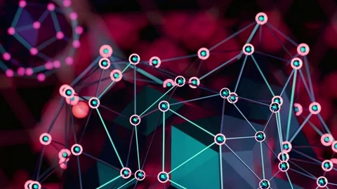 Three Dimensional Geometric Polyhedron With Mesh Structure Above Figure. Looping Stock Footage 162256507