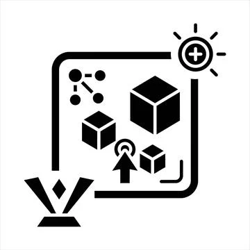 Three dimensional geometry and data structure digital icon 8K ultra quality イラスト素材