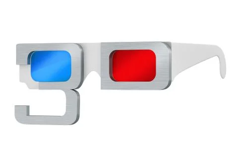Three-dimensional glasses Stock Illustration