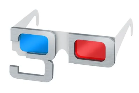 Three-dimensional glasses 스톡 일러스트