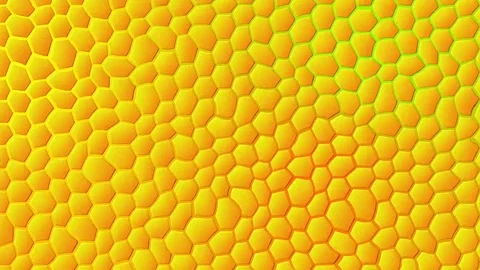 Three dimensional glowing yellow honeycomb background Stock Footage 316735541