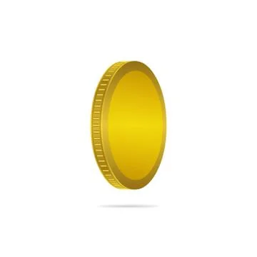 Three dimensional gold coin Illustrazione stock