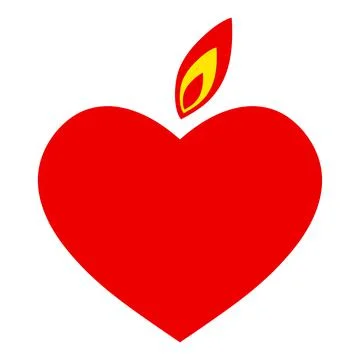 Three-dimensional heart with round hole isometric heart illustration. Illustrazione stock