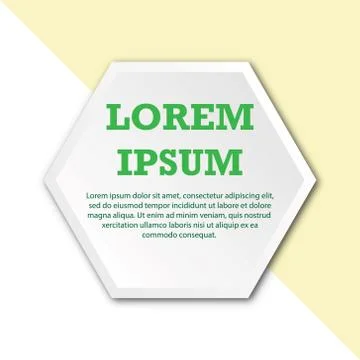 Three-dimensional hexagon, template for infographics, and theme design. Stock Illustration