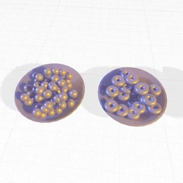 Three dimensional illustration image of diwali sweets in a bowl white backgro Stock Illustration