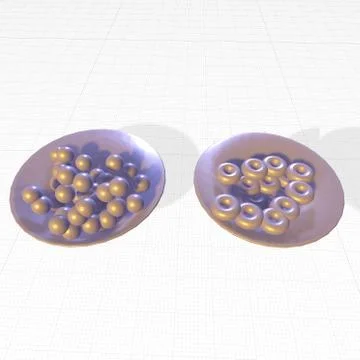 Three dimensional illustration image of diwali sweets in a bowl white backgro Stock Illustration