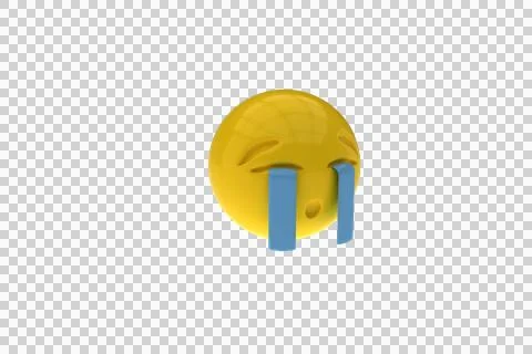 Three dimensional image of crying emotag Stock Illustration