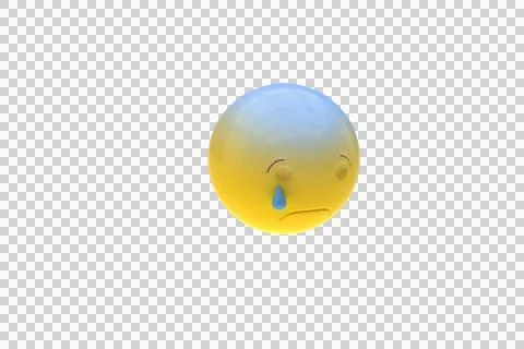 Three dimensional image of crying emoticon Stock Illustration