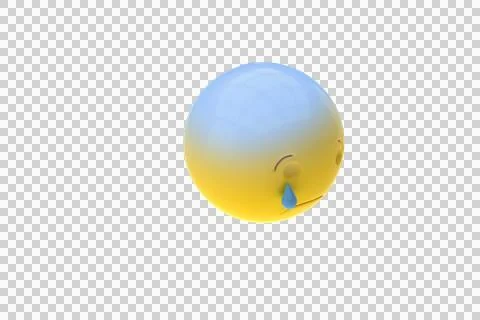 Three dimensional image of crying emoticon Stock Illustration