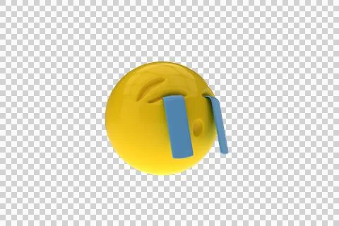 Three dimensional image of crying emoticon Stock Illustration