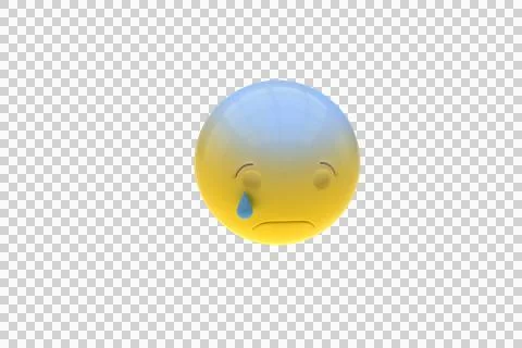 Three dimensional image of crying emoticon Stock Photos