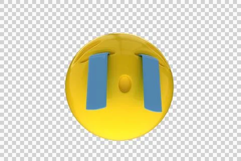 Three dimensional image of crying smiley icon Stock Illustration