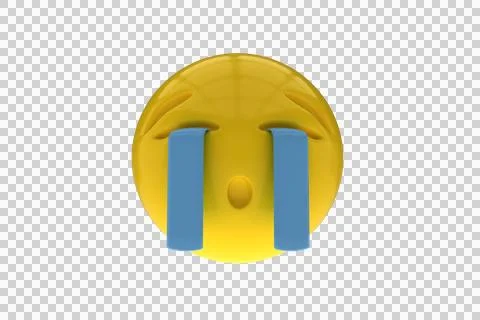 Three dimensional image of crying smiley Stock Illustration