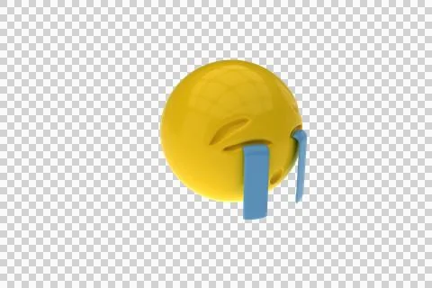 Three dimensional image of crying smiley face Stock Photos