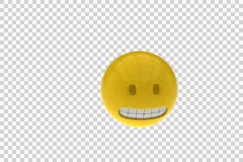Three dimensional image of emoticon clenching teeth 스톡 일러스트