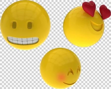 Three dimensional image of emoticons reactions イラスト素材