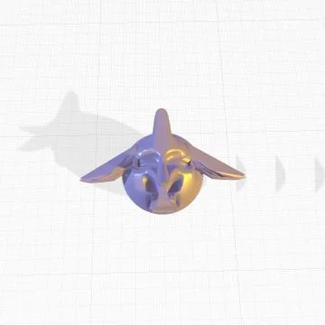 Three dimensional image of a face of fish Stock Illustration